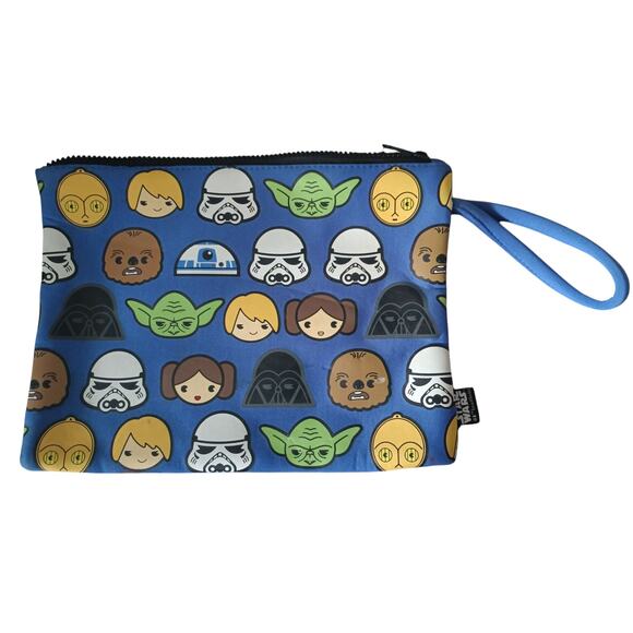 Star Wars x Walt Disney Blue Zip 8" x 11" Pouch Multiuse Bag OS - Picture 1 of 4